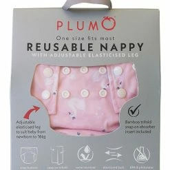 Plum Cloth Nappy & Bamboo Liner Swan -Baby Jogger shop Plum Cloth Nappy Bamboo Liner Swan 1 04857.1669959133