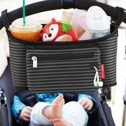 Skip Hop Grab & Go Stroller Organiser Black & Grey Stripe -Baby Jogger shop SH9I633510 3 57980.1642397233