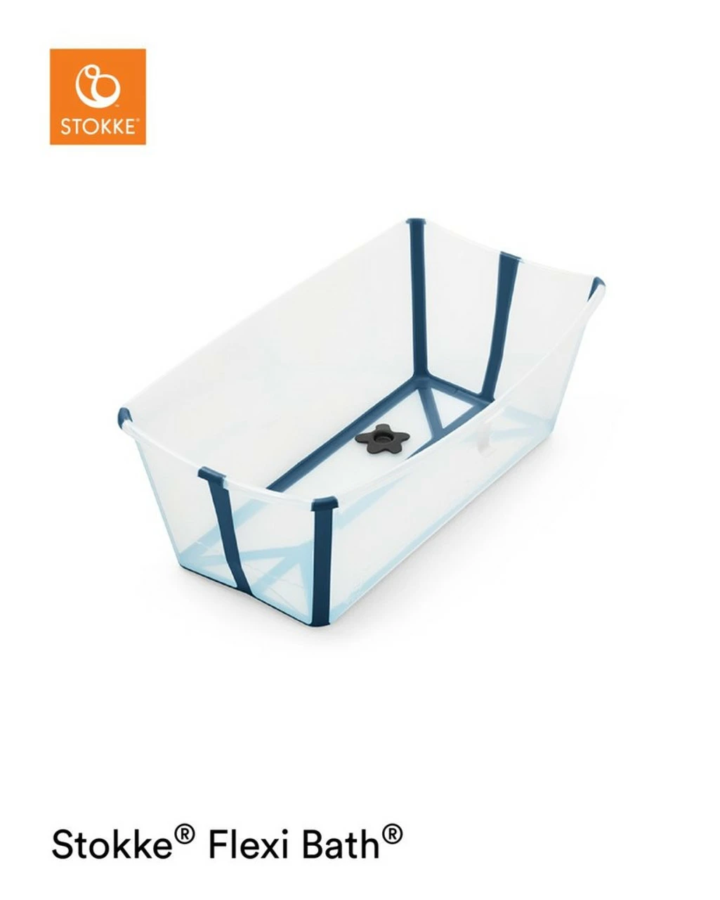 Stokke Flexi Bath V2 Transparent Blue 4 Stokke Flexi Bath V2 Transparent Blue - Image 2