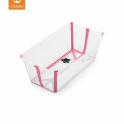 Stokke Flexi Bath V2 Transparent Pink 6 Stokke Flexi Bath V2 Transparent Pink -Baby Jogger shop Stokke Flexi Bath 171017 3095 Open Transparent Pink.SP 1024x1024 86930.1643606568
