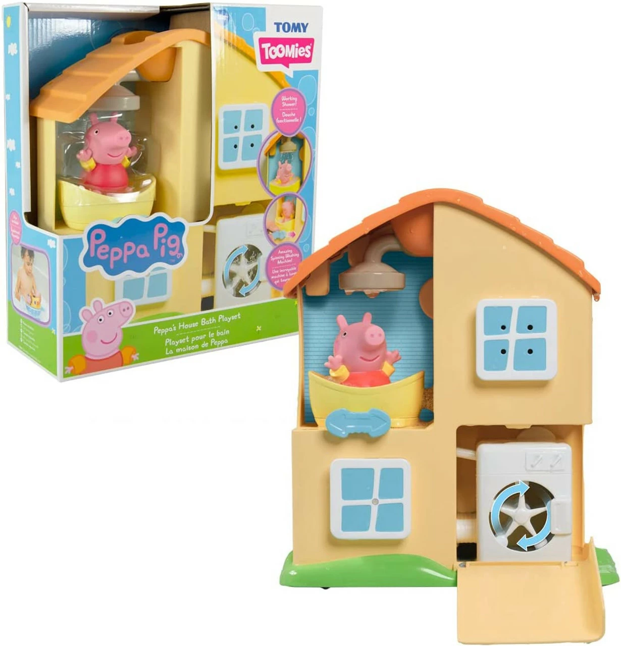 Tomy Toomies Peppa Pig Peppa's House Bath Playset 3 Tomy Toomies Peppa Pig Peppa's House Bath Playset