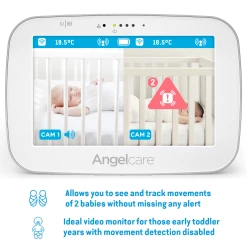Angelcare AC527 Baby Movement Monitor With Video -Baby Jogger shop ange web 2000x2000 pu ac527split2 int blanc m1 60378.1656577163